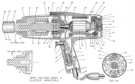 Part Location Diagram of 403-93 Ingersoll Rand Trigger (202450)